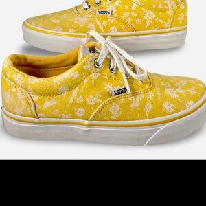 Vans Shoes Women Doheny Yellow Floral Skate Sneakers Chill Hawaiian | Size 6.5